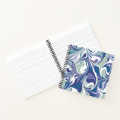 Carnet Abstrait bracelet en marbre bleu élégant personnal (Intérieur)