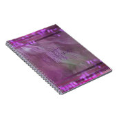 Carnet Abstrait Chic Purple Pink Glittery Nom et initiale (Côté Droit)