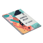 Carnet Abstrait coloré funky 80's Memphis style motif (Côté Droit)