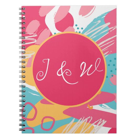 Carnet Abstrait coloré Personnalisé (Devant)