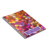 Carnet Abstrait Colorful Bokeh Ajouter votre nom (Côté Droit)