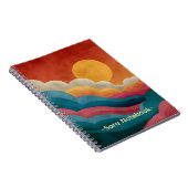 Carnet Abstrait Coucher de Soleil Rétro | Couleur (Côté Droit)