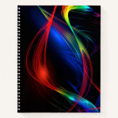 Carnet Abstrait couleur néon lumières (Devant)