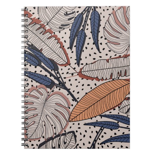 Carnet Abstrait créatif tropical continu motif sur le dos (Devant)