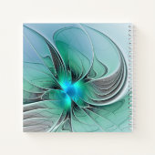 Carnet Abstrait De Bleu, Art Fractal Moderne (Dos)