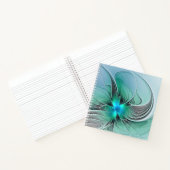 Carnet Abstrait De Bleu, Art Fractal Moderne (Intérieur)