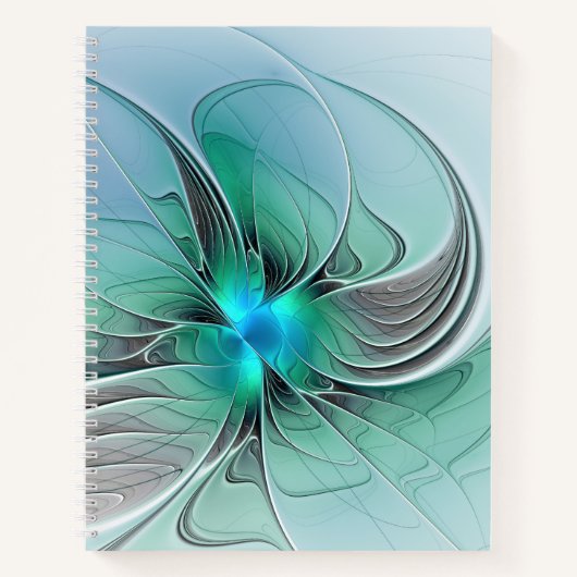 Carnet Abstrait De Bleu, Art Fractal Moderne (Devant)