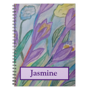 Carnet Abstrait de la spirale de Crocus de printem