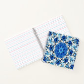 Carnet Abstrait de mandala noir blanc bleu........ (Intérieur)