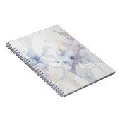Carnet Abstrait éclaboussure d'encre fluide bleu et viole (Côté Droit)