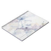 Carnet Abstrait éclaboussure d'encre fluide bleu et viole (Côté gauche)