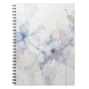 Carnet Abstrait éclaboussure d'encre fluide bleu et viole