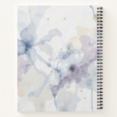 Carnet Abstrait éclaboussure d'encre fluide bleu et viole (Dos)