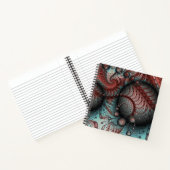 Carnet Abstrait Fantastique Vivid Art Fractal Brun Bleu (Intérieur)