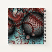 Carnet Abstrait Fantastique Vivid Art Fractal Brun Bleu (Dos)
