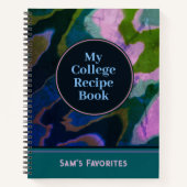 Carnet Abstrait Favorite College Modern Green Recette (Devant)