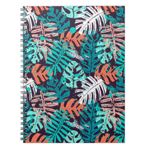 Carnet Abstrait feuille tropical motif. Créatif