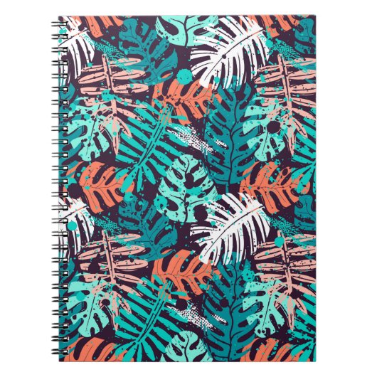 Carnet Abstrait  feuille tropical motif. Créatif (Devant)