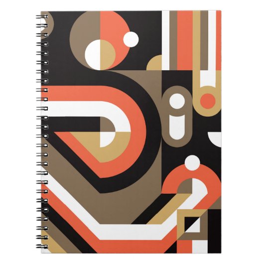 Carnet Abstrait Géométrique : Conception d'Œuvre d'Art Fu (Devant)