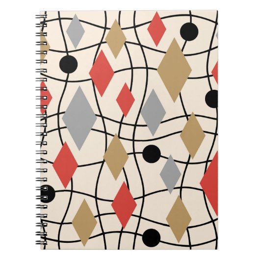 Carnet Abstrait géométrique moderne du milieu du siècle (Devant)