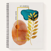 Carnet Abstrait Géométrique Moderne Minimaliste de Milieu (Devant)