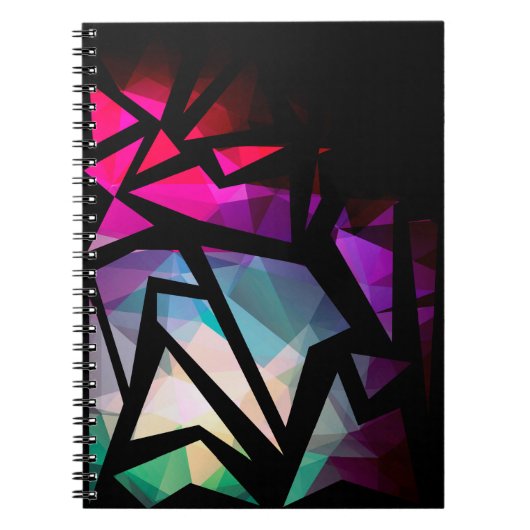Carnet Abstrait graffiti polygonal moderne dar géométriqu (Devant)