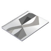 Carnet Abstrait gris géométrique (Côté gauche)
