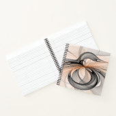 Carnet Abstrait Gris Sienne Anthracite Art Fractal Modern (Intérieur)