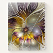 Carnet Abstrait Imaginaire coloré Fleur moderne Fractal (Dos)