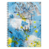 Carnet Abstrait jaune bleu vert Modèle moderne tendance (Devant)