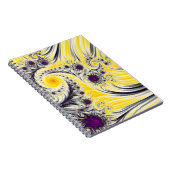 Carnet Abstrait Jaune Silky Fractal Art (Côté Droit)
