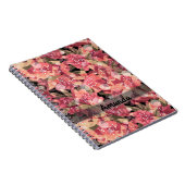 Carnet Abstrait joli joli rose fleurs design floral (Côté Droit)