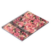 Carnet Abstrait joli joli rose fleurs design floral (Côté gauche)