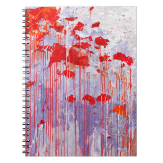 Carnet Abstrait Lavender Rouge