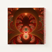 Carnet Abstrait lumineux rouge orange moderne rouge fract (Dos)