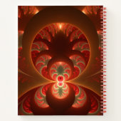 Carnet Abstrait lumineux rouge orange moderne rouge fract (Dos)