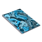 Carnet Abstrait marbré bleu Icy (Côté Droit)