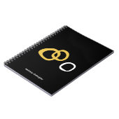 Carnet Abstrait minimal - Bagues d'or et de blanc bio (Côté gauche)