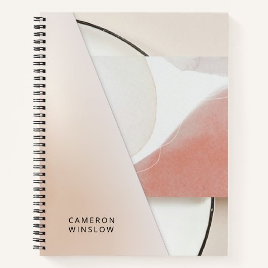 Carnet Abstrait Moderne de Terre Neutre (Devant)