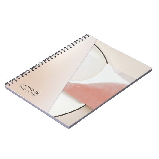 Carnet Abstrait Moderne de Terre Neutre (Côté gauche)