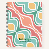 Carnet Abstrait moderne et élégant à la menthe ver (Devant)