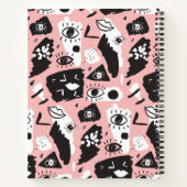 Carnet Abstrait moderne Motif oeil et lèvres (Dos)