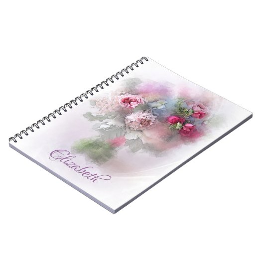 Carnet Abstrait moderne peinture à l'huile Fleurs Modèle (Côté gauche)