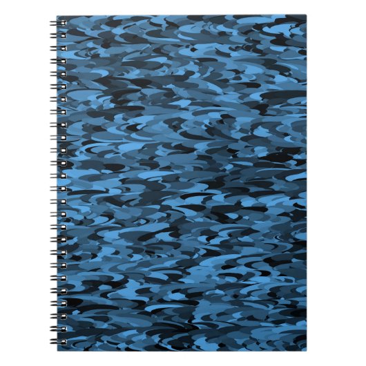 Carnet Abstrait Motif bleu noir (Devant)