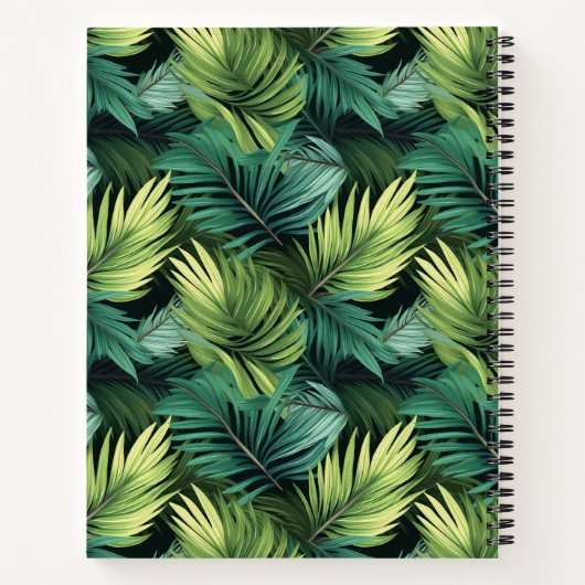 Carnet Abstrait motif de feuilles de palmiers (Dos)