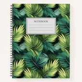 Carnet Abstrait motif de feuilles de palmiers (Devant)