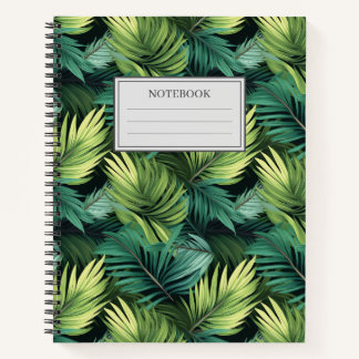 Carnet Abstrait motif de feuilles de palmiers