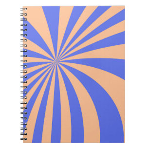 Carnet Abstrait motif de sunburst arrière - plan. bleu et