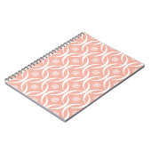 Carnet Abstrait motif sans soudure de couleur rose fleur (Côté gauche)