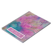 Carnet Abstrait multimédia en violets et bleus (Côté gauche)